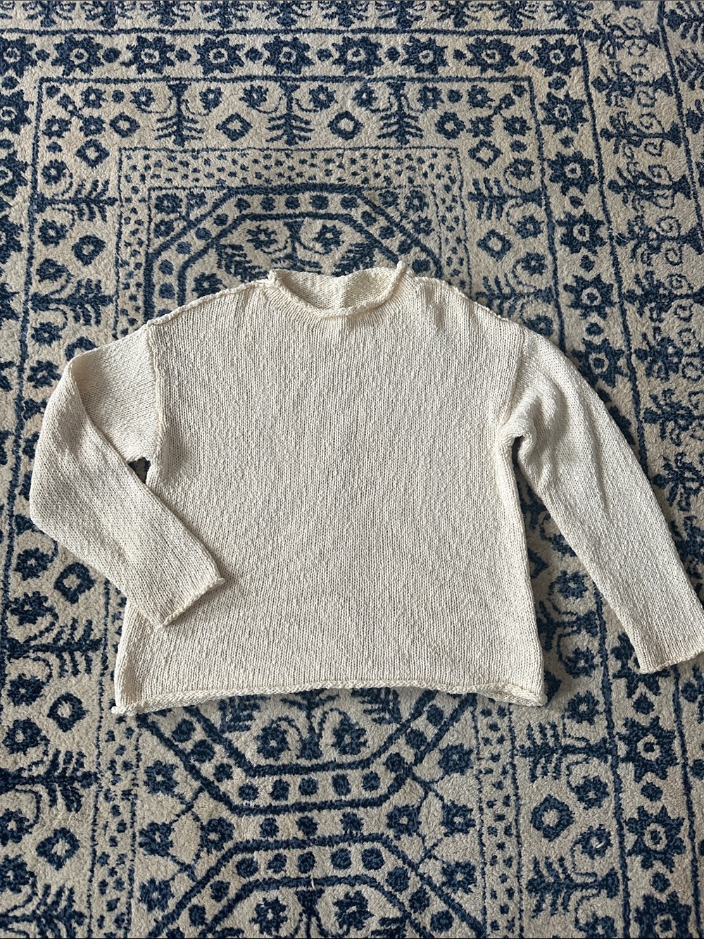 Loose rolled neck Knit Women's Sweater